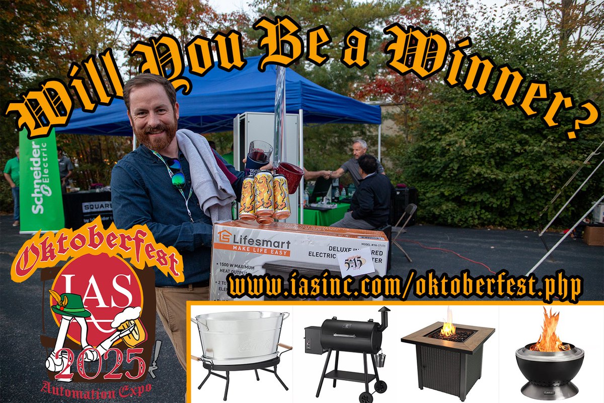 You want prizes? We got prizes—from inflatable paddleboards, to grills, to fire pits! But the only way you can win is to be here! Go to iasinc.com/oktoberfest.php to sign up and be instantly included in our raffles!