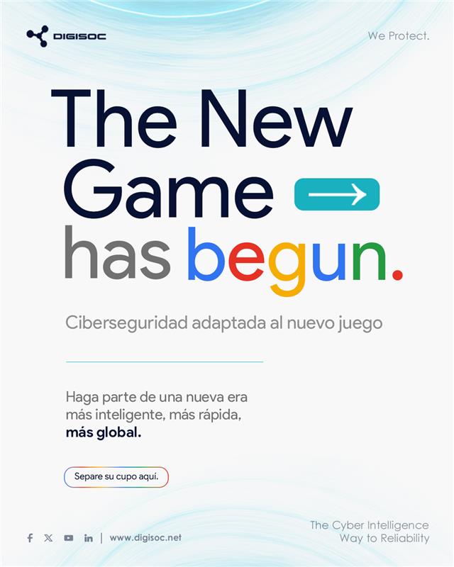 digisoc_mdr's tweet image. 🚀 El nuevo juego de la ciberseguridad ya comenzó.
Solo quienes lleguen primero vivirán la experiencia completa.
🎮 ¿Espectador o protagonista?
👉 Pre-regístrate y haz parte de la nueva era: digisoc.net/the-new-game-h…
#TheNewGameHasBegun #DigiSOC #Ciberseguridad
