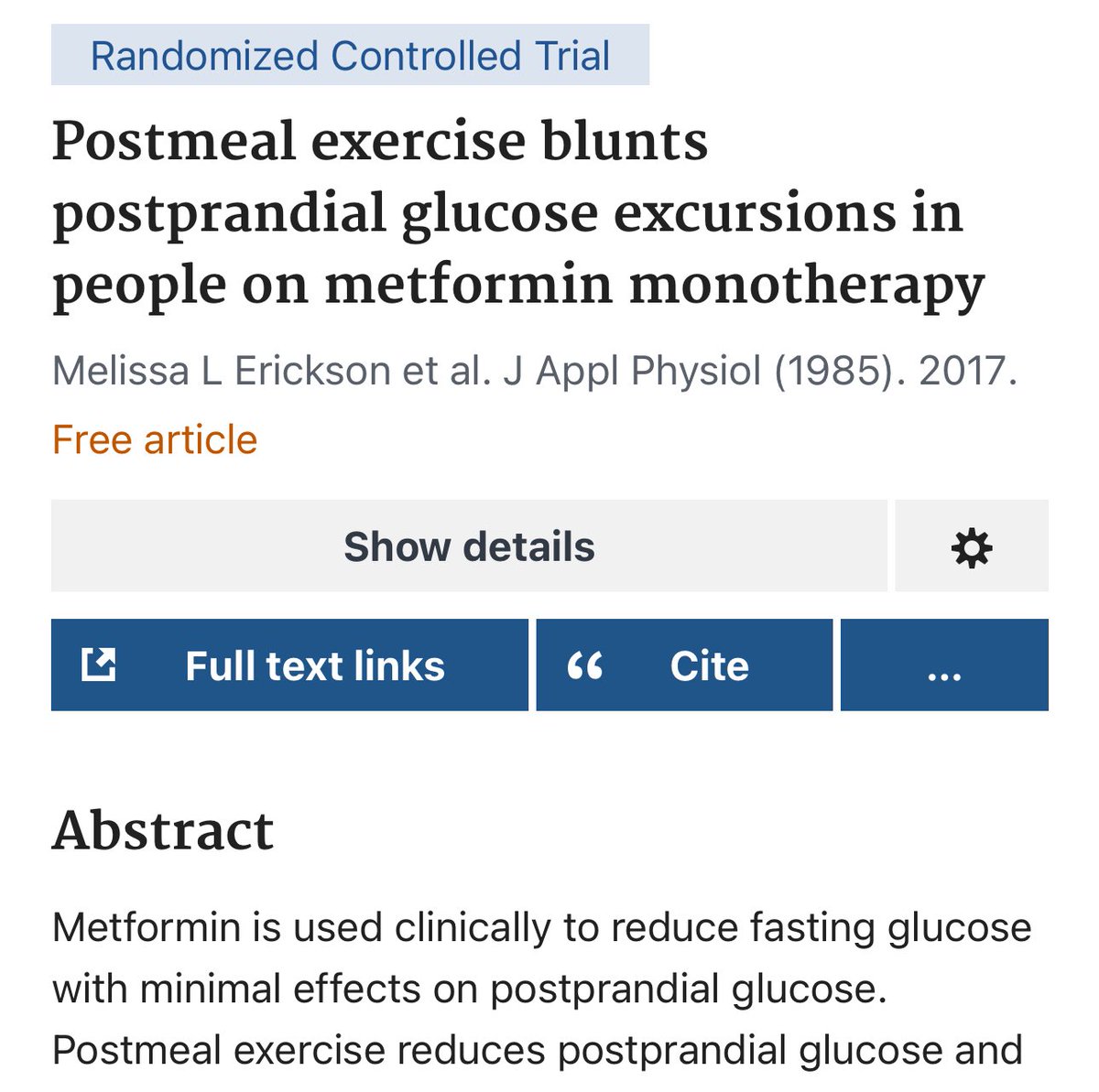Walking after meals blunts blood sugar spikes.

In one trial, post meal walking lowered peak glucose more than metformin alone.

Even a simple 15 minute walk can make a difference.