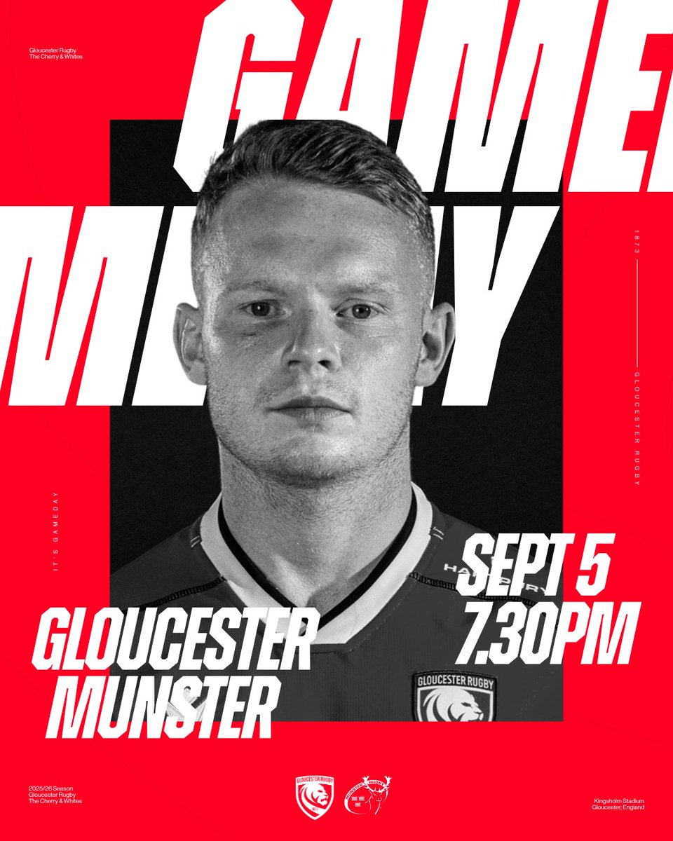 𝗚𝗔𝗠𝗘 𝗗𝗔𝗬 ✨

We're back under the lights at Kingsholm for the first time in 2025/26! 

🎟️ bit.ly/47ZFJEk

#GLOvMUN | 🍒🦌