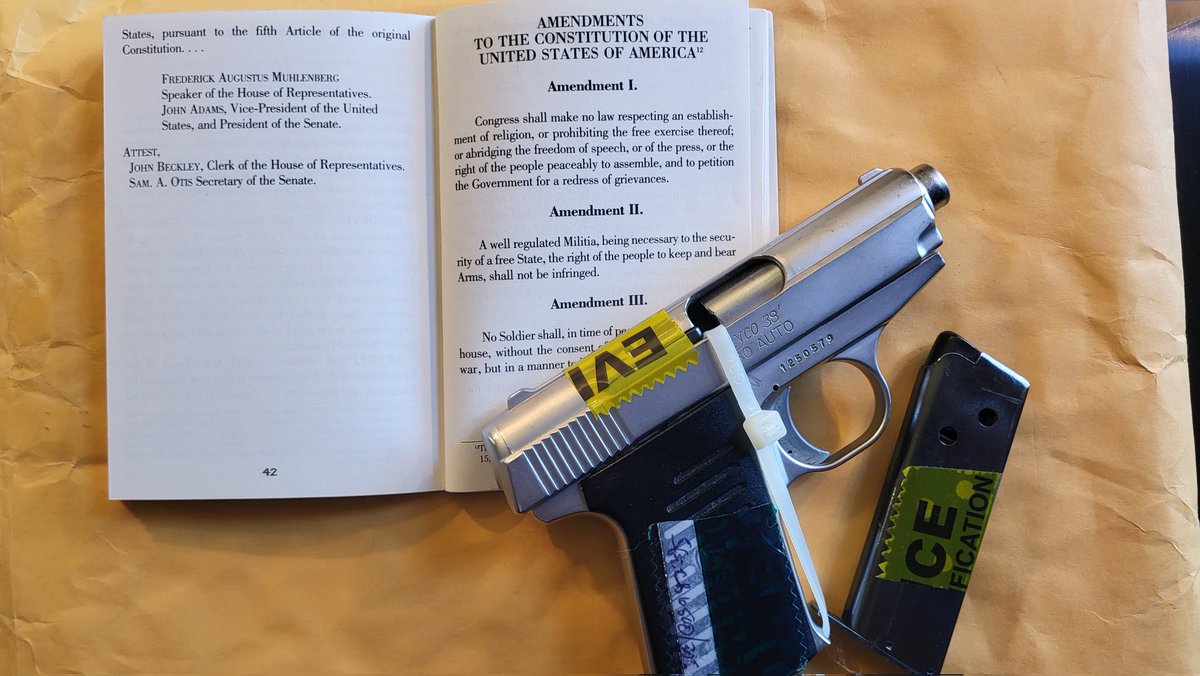 After 1882 days, three lawsuits and 2 trips to the Court of Appeals the .380 finally comes home!  Reunited at last, and the Sheriff himself came down congratulate me on the return!