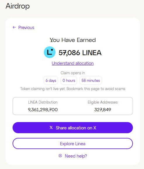 Charkes_Jackson's tweet photo. Linea banned 300k+ Sybils and redistributed $LINEA to real wallets. My allocation nearly doubled. Check yours:

👉 https://t.co/bhVI1sXRK8

#LINEA #zkRollup #Ethereum #DeFi #Airdrop https://t.co/VK6RxPLRQb