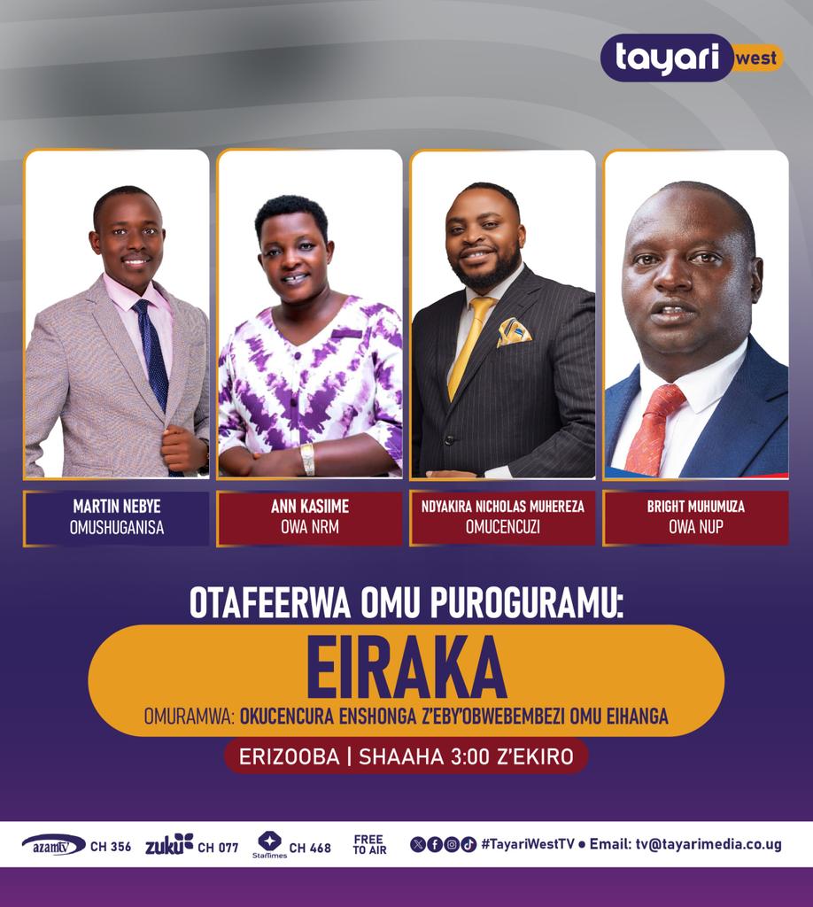 Politics unpacked! Catch tonight’s Eiraka program as we explore the issues shaping our nation.

<a href="/MartinNebye94/">Nebye Martin</a> 

#Eiraka
#TayariWestUpdates