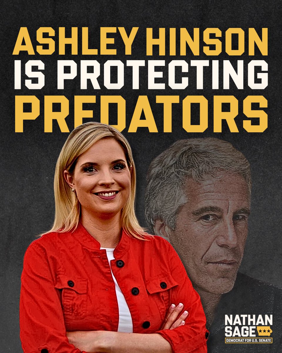 Who are you protecting Ashley? <a href="/hinsonashley/">Ashley Hinson</a> 

You would rather protect the predators on the Epstein files and the billionaires propping up your campaign than fight for Iowans.
