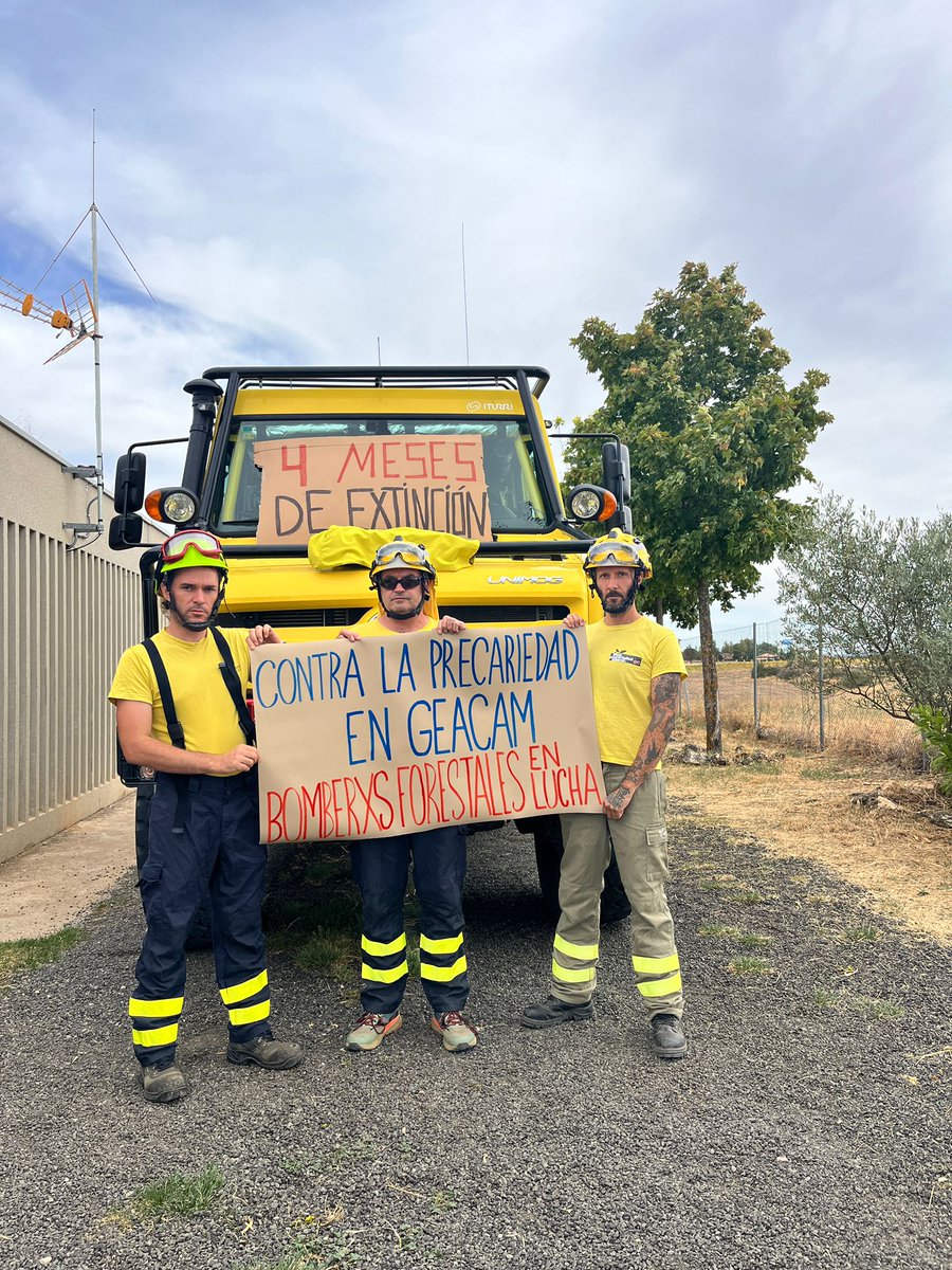 Desde la sección sindical de CNT Guadalajara en Geacam apoyamos la concentración de Toledo. Los compañeros que no hemos podido acudir por diferentes motivos nos solidarizamos con el resto de la plantilla.
 #bomberxsforestalesenlucha