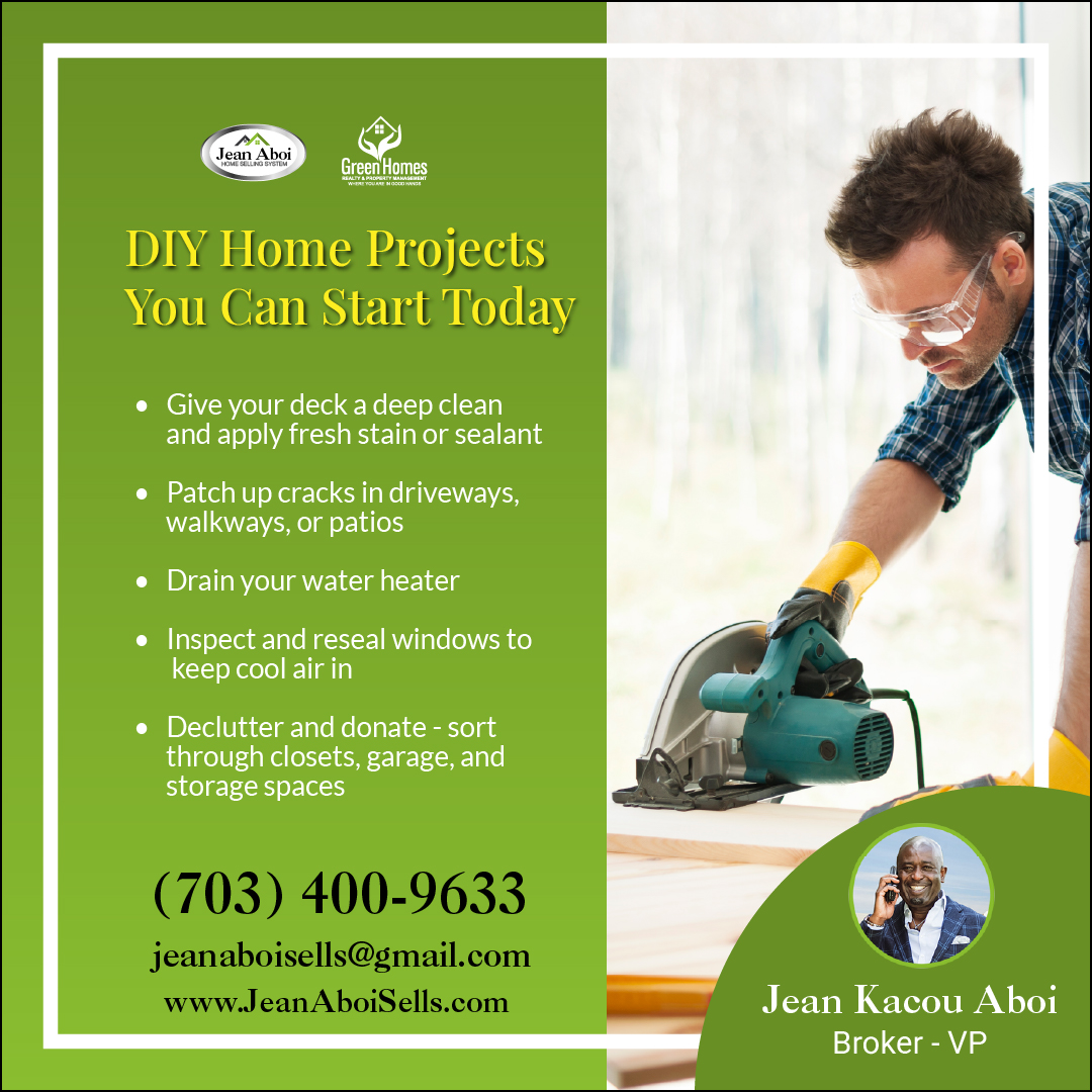 JeanKacouAboi's tweet image. 5 quick DIY home projects you can do this week:
🔨 Clean &amp;amp; stain your deck
🪵 Patch driveway cracks
💧 Drain water heater
🪟 Reseal windows
📦 Declutter &amp;amp; donate

Small steps = big impact!
#DIY #HomeProjects #HomeTips