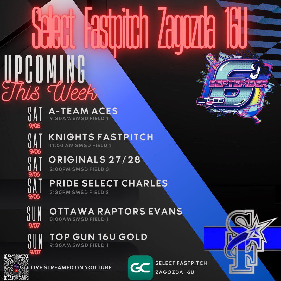 Kicking off the season with the USSSA Six is September.  Get your 🍿ready!!!!  #selectlife