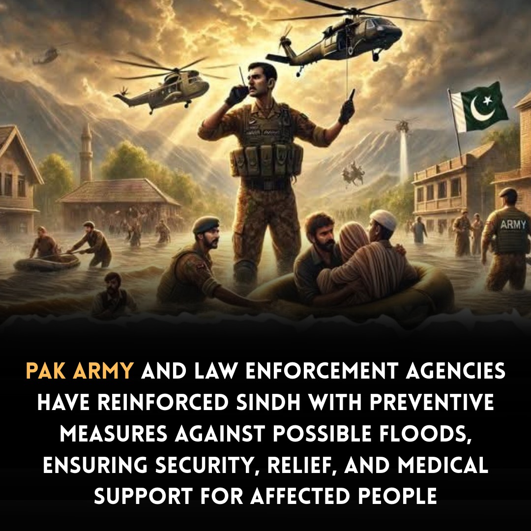 AshrafShro81962's tweet photo. Security, relief, and care for all #SindhFloods #PakistanArmy #FloodRelief2025 https://t.co/Zb7BvwHh9u