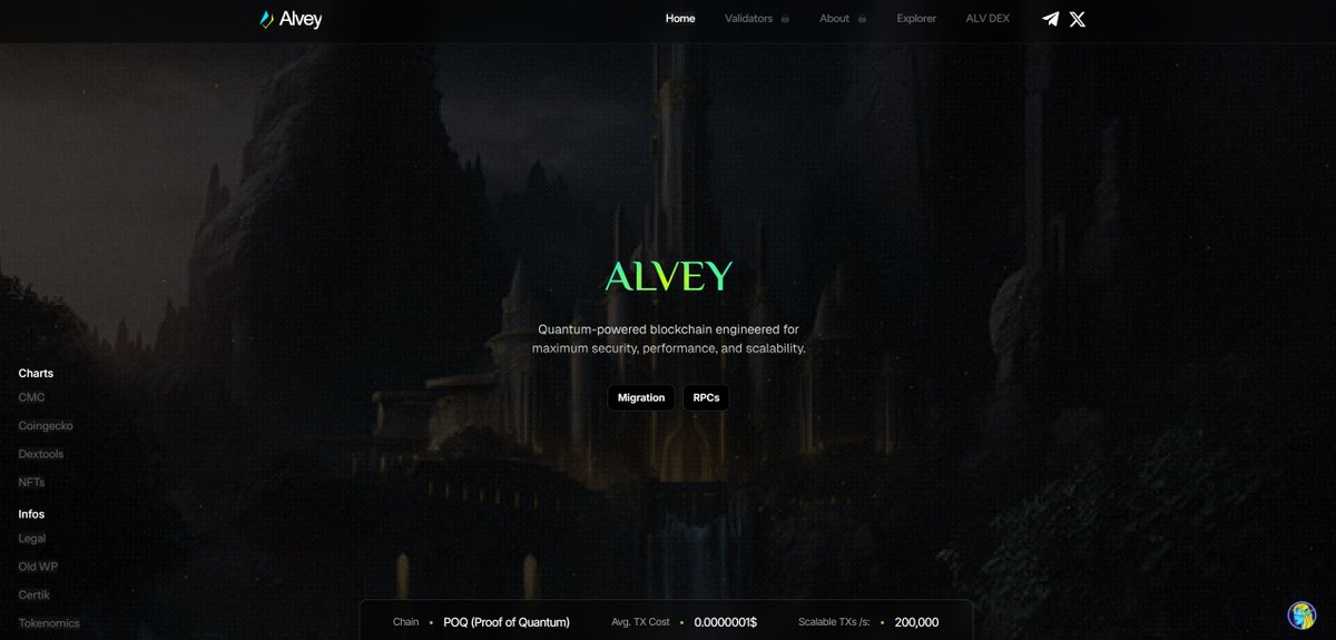 AlveyChain's tweet image. 🚀 BIG NEWS ALERT! 🚀  

We’re beyond excited to announce that our brand-new website : alveychain.com is LIVE starting TODAY! 
🎉 Get ready for a sleek, modern, and clean look that puts all your essential info at just one click away!  

🔒 Dive into our brand new chain…