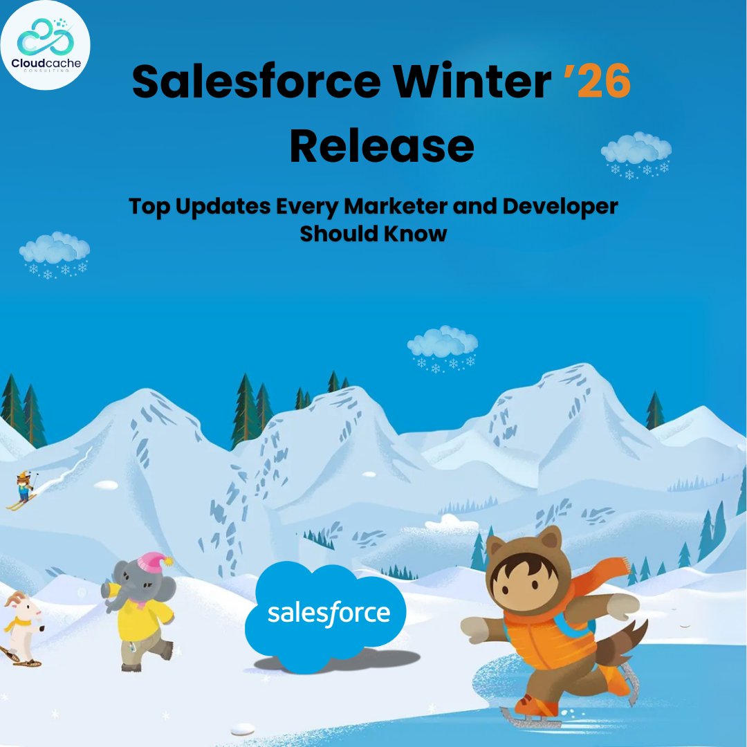 🚀 Salesforce Winter ’26 is almost here — and it's packed with updates!

✅ AI-powered Content Builder Agents
📊 WhatsApp metrics
🛡️ Trusted Mode for LWCs
🧪 Unified testing tools
Marketers &amp; devs, get ready to level up. 
Read More: bit.ly/41CBQBl
#Salesforce #Winter26