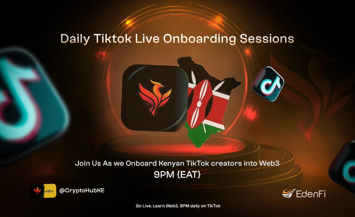 🚀 PHOENIX ONBOARDING TEAM IS COOKING!

🔥 First 1,000 registered &amp; locked in now pushing towards the next 10,000!

📢 ANNOUNCING: 21 Days of TikTok Lives with Phoenix &amp; Kenyan Web3 Creators 🌍✨

🎥 Starting TONIGHT
⏳ Goal: Opening up the ecosystem to opportunities across