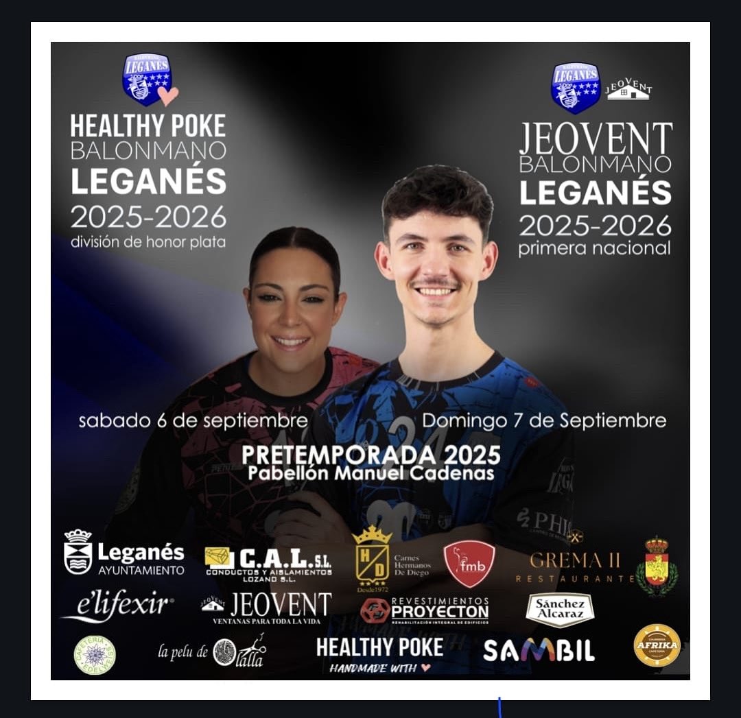AMISTOSOS

Sábado 6
👉🏻 20.00 Heathly Poke Leganes - Base Villaverde

Domingo 7
👉🏻 11.00 Jeovent Leganes - BM Parla 
👉🏻 13.00 Heathly Poke Leganes - Balonmano Maravilla- Melilla

Os esperamos en el Cadenas!!

#bmleganes #aupalega 🔵⚪️