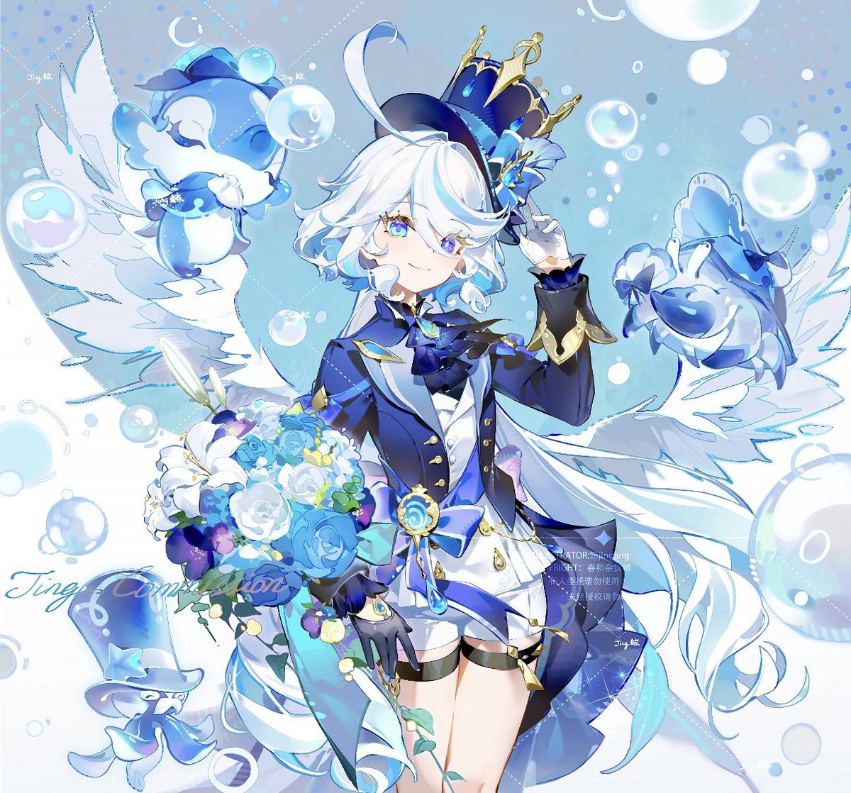 你只需信赖我这神明大人就好啦！
终于有机会画了芙芙~☺️
稿件勿用，请勿转载
#GenshinImpact #Furina #原神