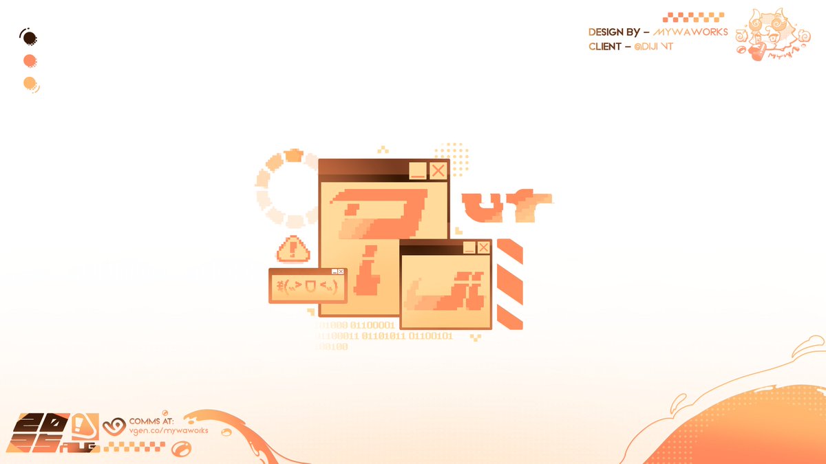 🍑꒱· VTUBER LOGO DESIGN ·
𔓕 ⠗ Designed for — <a href="/djro45_rkgk/">diji</a> 

～ I'm absolutely in love with this logo, the icon was very experimental but it turned out so clean! :&gt;
  
 · ♥︎ + ↻ helps a lot! · ～

#VTuber · #VGenComm · #mywaworks