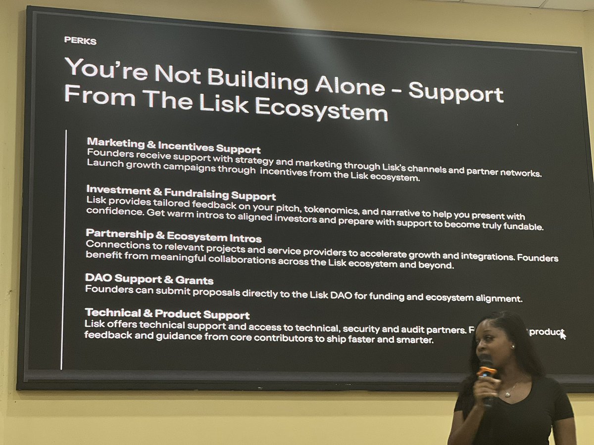 vicwritesall's tweet photo. Youโre not building alone!
Let that sink in.
Here with the @LiskAfrica lead @chiidubem at (@ETHAccra) sharing the goals of @LiskHQ on what we do and why we do it.
In essence #BuildOnLisk https://t.co/mRBCfR0UDf