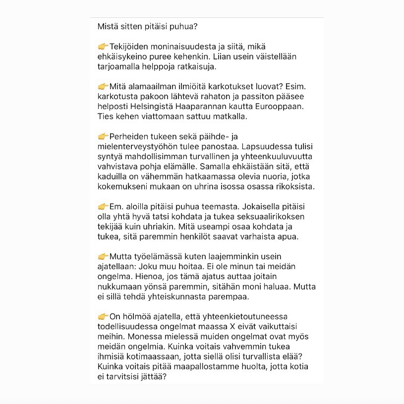 TiinaAlakarppa's tweet photo. Viime päivinä ei ole voinut välttyä ”Milan Jaff karkotetaan” uutisoinneilta. En ole karkotuksia vastaan. Toivoisin kuitenkin että tarmokkuutta ja realistista keskustelua näkyisi myös väkivallan ja rikollisuuden ehkäisemisessä. Turhautti tämä uutisointi. Siksi postaus. https://t.co/Lg9jSAgEAb