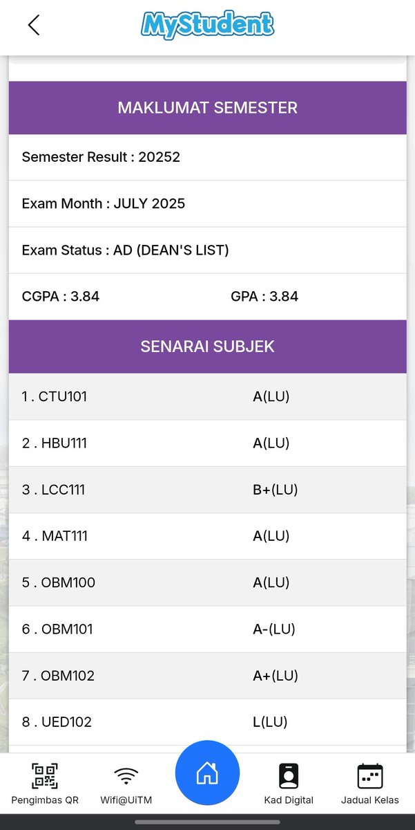brightersei's tweet image. semoga kekal sampai sem 5 🤲🤲
#uitmresult