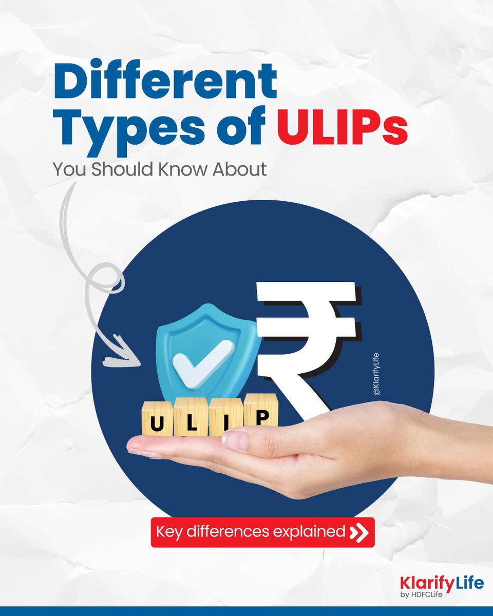 klarifylife's tweet photo. Ask yourself: What’s your priority right now- safety or growth?
Your answer can help you choose the right ULIP for your needs.
👉Explore the two types of ULIPs, see how they differ, and understand what each one can bring to your financial journey!

#ULIPinvestmentplans #ulip https://t.co/SpSAcSbNzb