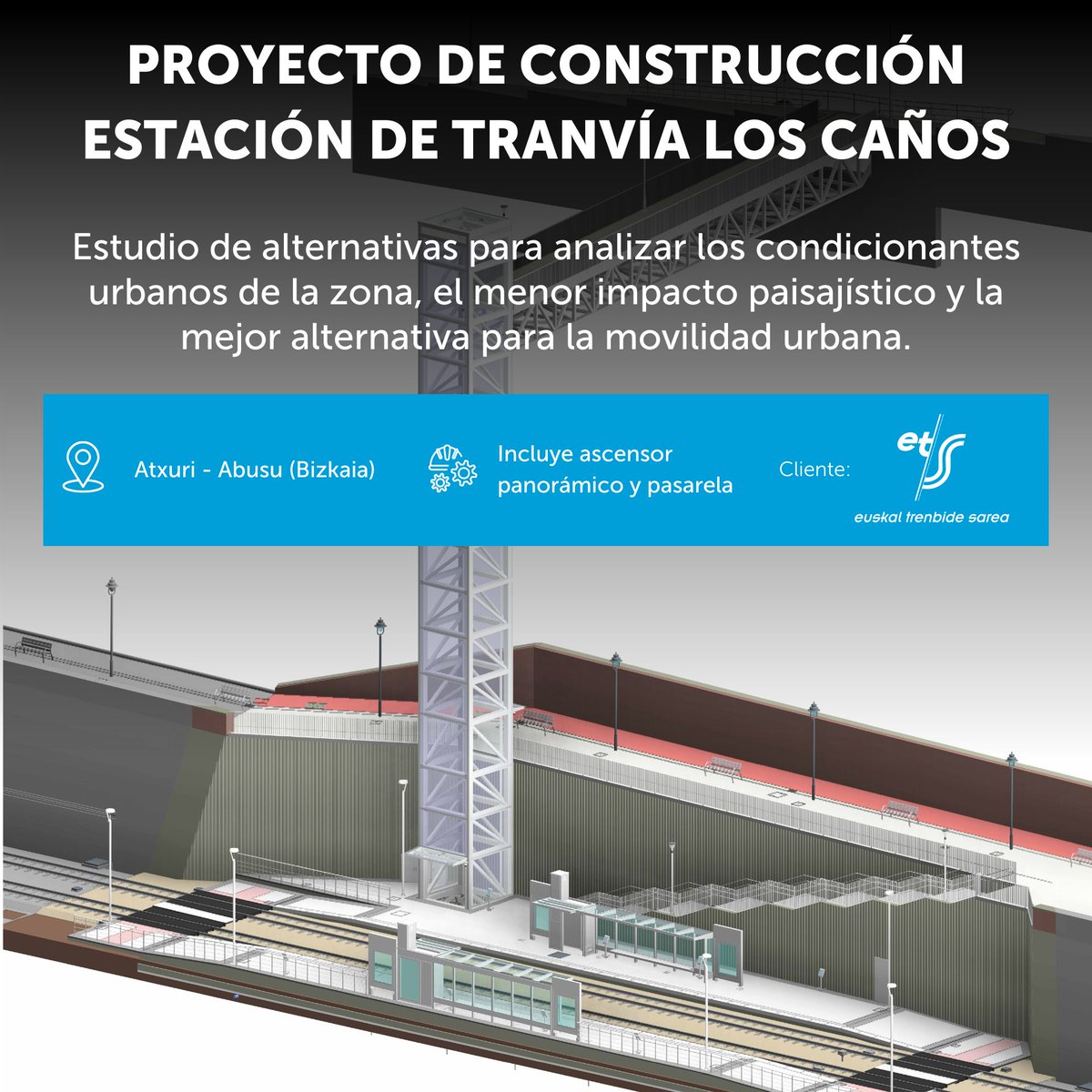 🚊 🔧 Arrancan los trabajos del proyecto de construcción de la parada del tranvía en Los Caños. Siempre sumando para mejorar la accesibilidad y la movilidad en Bilbao linkedin.com/feed/update/ur… <a href="/euskotren/">Euskotren</a> #movilidad #transporte #tranvía