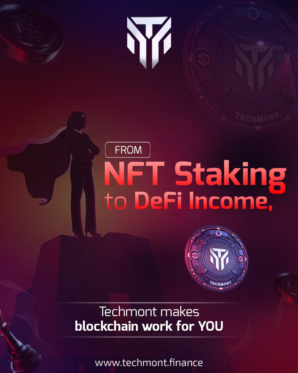 TechMontFinance's tweet photo. From NFT staking to DeFi income, Techmont makes blockchain work for YOU. 💎

#TechMont #TMTToken #CryptoEarnings #NFTStaking #PolygonBlockchain #PassiveIncome #300PercentReturns #CryptoMLM #StepIntoTheFuture #Web3Revolution https://t.co/HeBsEe5RQu
