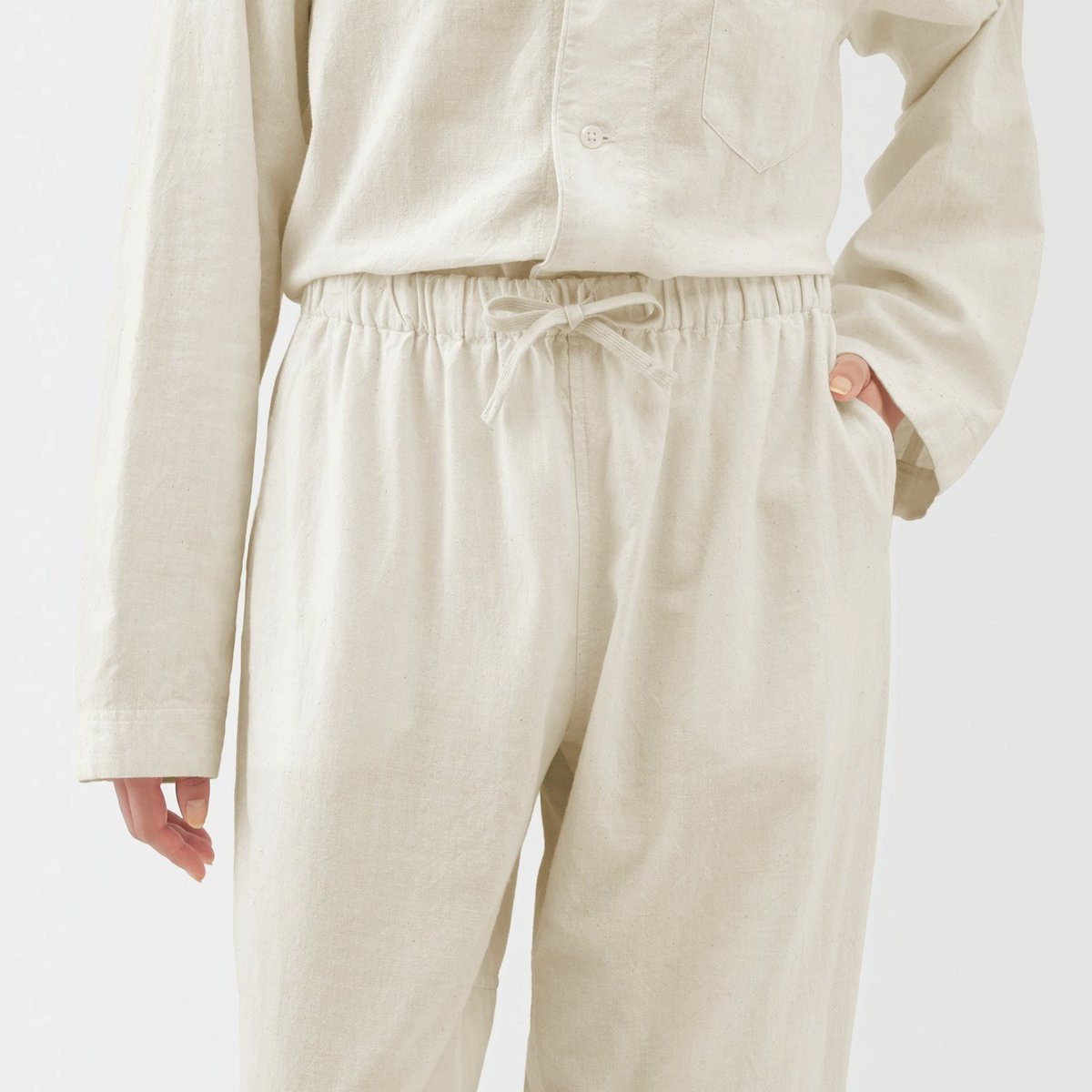 MUJI Labo 無印　インドの手紬ぎ手織りパジャマ 男女兼用 インドの手紬ぎ手織りパジャマ | 無印良品