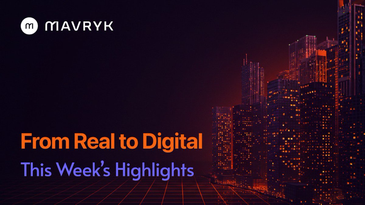 MavrykNetwork's tweet image. This Week in RWAs (Aug 28–Sep 4, 2025)

From sovereign tokenized bonds to AI-powered platforms, gold audits, and real estate deals, tokenization is scaling fast.

Here’s what you need to know 🧵