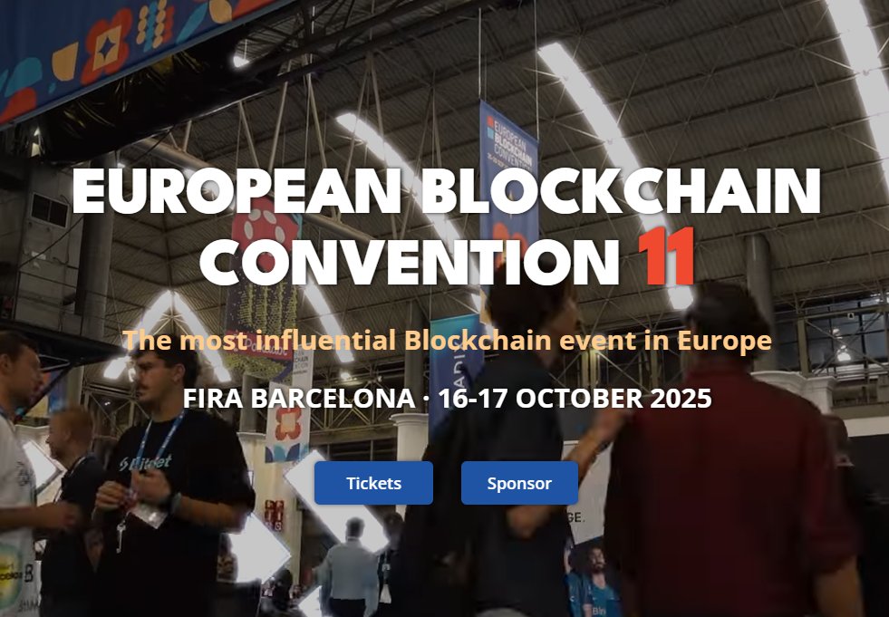 TomCryptoDefi's tweet image. Lamentablemente este año no podré asistir a la @EBlockchainCon porque las fechas me coinciden con un viaje que tengo programado.

No obstante, me complace comunicaros que tengo una entrada GRATIS valorada en 120€ para sortear entre todos vosotros!

El límite para canjearla es el…