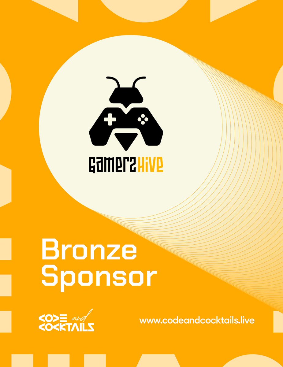 Code & Cocktails (@codencocktails) on Twitter photo 🎉🎮🕹️
We're excited to announce <a href="/GamerzHive_/">Gamerzhive</a> as sponsors for this year's Tech Party 
GamerzHive.com is Ghana's leading eSports platform dedicated to organizing tournaments that offer substantial cash prizes and exclusive rewards to gamers 🎉🎮🕹️
We're excited to announce <a href="/GamerzHive_/">Gamerzhive</a> as sponsors for this year's Tech Party 
GamerzHive.com is Ghana's leading eSports platform dedicated to organizing tournaments that offer substantial cash prizes and exclusive rewards to gamers