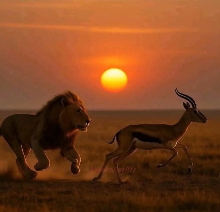 An ancient African proverb says: 🤔
Every morning, a gazelle wakes up knowing it must outrun the lion, or it will be killed. 🙄
Every morning, a lion wakes up knowing it must outrun the slowest gazelle, or it will starve. ❓
It doesn’t matter whether you’re a lion or a