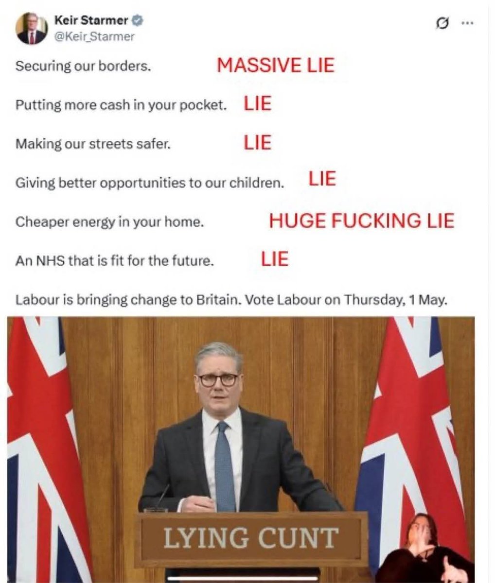 Starmer the compulsive liar 
#StarmerOutNow
#labouroutnow 
#getstarmeroutnow 
#Generalelectionnow