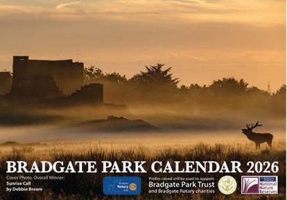 Bradgate Rotary Club (@bradgaterotary) on Twitter photo 2026 is on its way and we are delighted to tell you that the <a href="/BradgatePark/">The Bradgate Park Trust</a> 2026 Calendar is now for sale only £7.
The calendar is available from the Visitor Centre at the park, online and Ratby, Groby, Markfield libraries, Groby Post Office and the Nook Coffee Shop in Anstey. 🦌 2026 is on its way and we are delighted to tell you that the <a href="/BradgatePark/">The Bradgate Park Trust</a> 2026 Calendar is now for sale only £7.
The calendar is available from the Visitor Centre at the park, online and Ratby, Groby, Markfield libraries, Groby Post Office and the Nook Coffee Shop in Anstey. 🦌