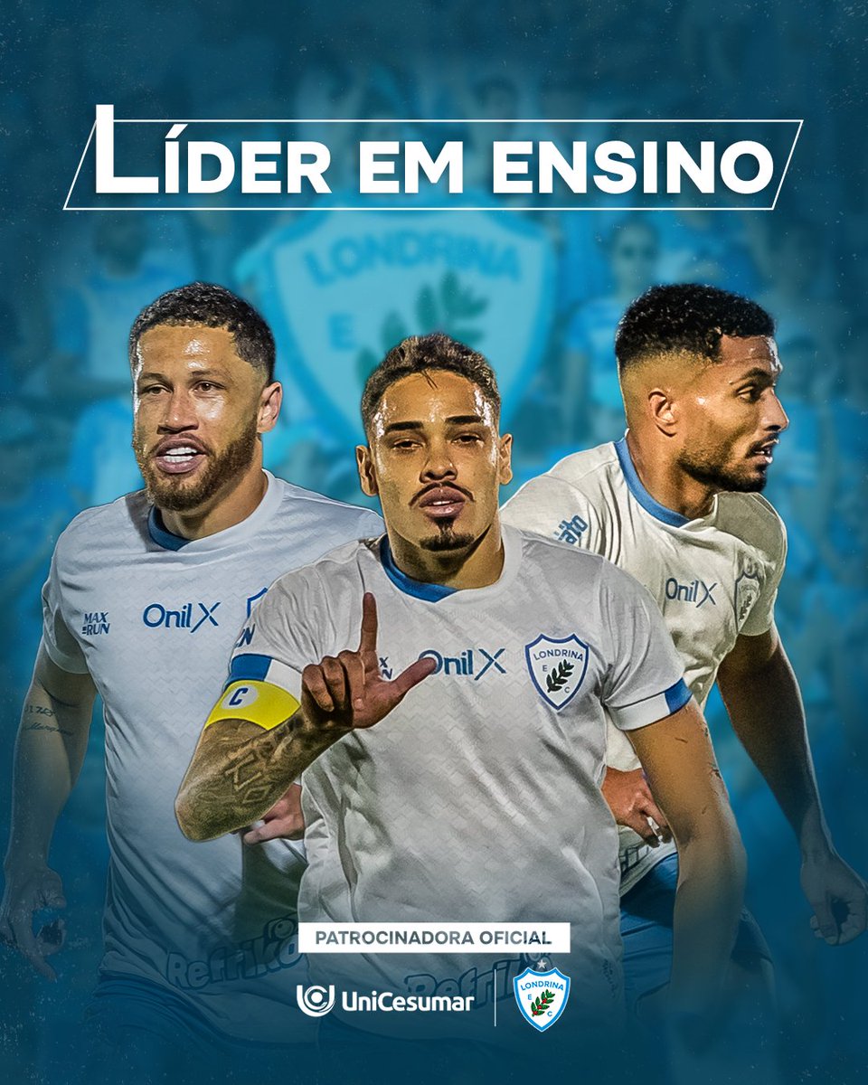 LondrinaEC's tweet photo. O nosso artilheiro já sabe: a @UniCesumar é Líder em ensino! 📘
A universidade do Tubarão vai junto do LEC em todos os momentos e, assim como nosso atacante, é nota máxima! 🔟
Inscreva-se em:
https://t.co/PjdCaXXyY4
#UniCesumar https://t.co/AElkR0MzKo