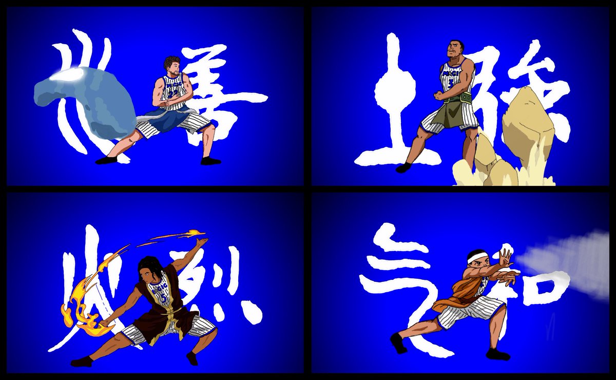 Masta Art Online (@mastaartonline) on Twitter photo Water. Earth. Fire. Air.
The <a href="/OrlandoMagic/">Orlando Magic</a> are going to be metaphorically in the Avatar state with these 4 bending masters.
Explanation of their bending styles in the thread below.
<a href="/franzboogie/">Franz Wagner</a> <a href="/DBane0625/">Desmond Bane</a> <a href="/Pp_doesit/">Paolo Banchero</a> <a href="/jalensuggs/">Jalen Suggs</a> Water. Earth. Fire. Air.
The <a href="/OrlandoMagic/">Orlando Magic</a> are going to be metaphorically in the Avatar state with these 4 bending masters.
Explanation of their bending styles in the thread below.
<a href="/franzboogie/">Franz Wagner</a> <a href="/DBane0625/">Desmond Bane</a> <a href="/Pp_doesit/">Paolo Banchero</a> <a href="/jalensuggs/">Jalen Suggs</a>