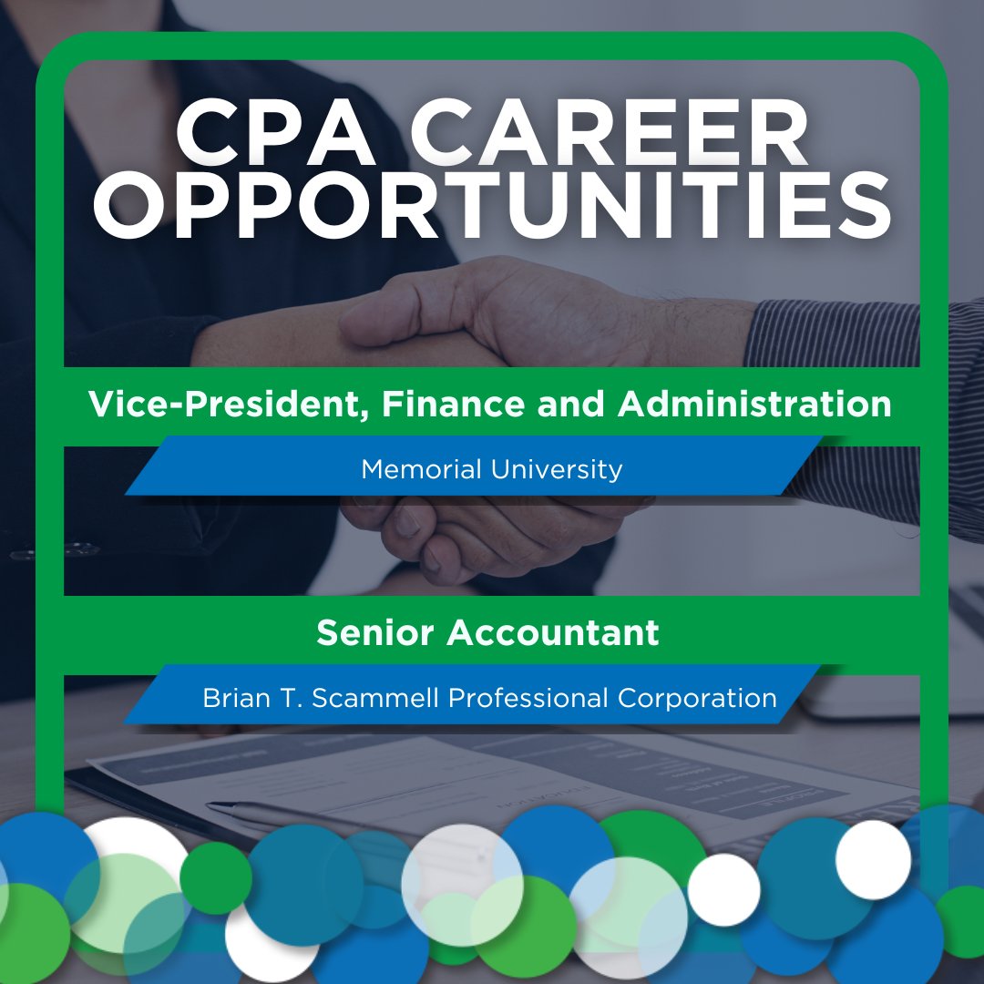 Looking to take the next step in your career?
Explore the latest CPA career opportunities now available on our website.

Visit our Career Opportunities page to see these roles and more: cpanl.ca/CPANL/Opportun…