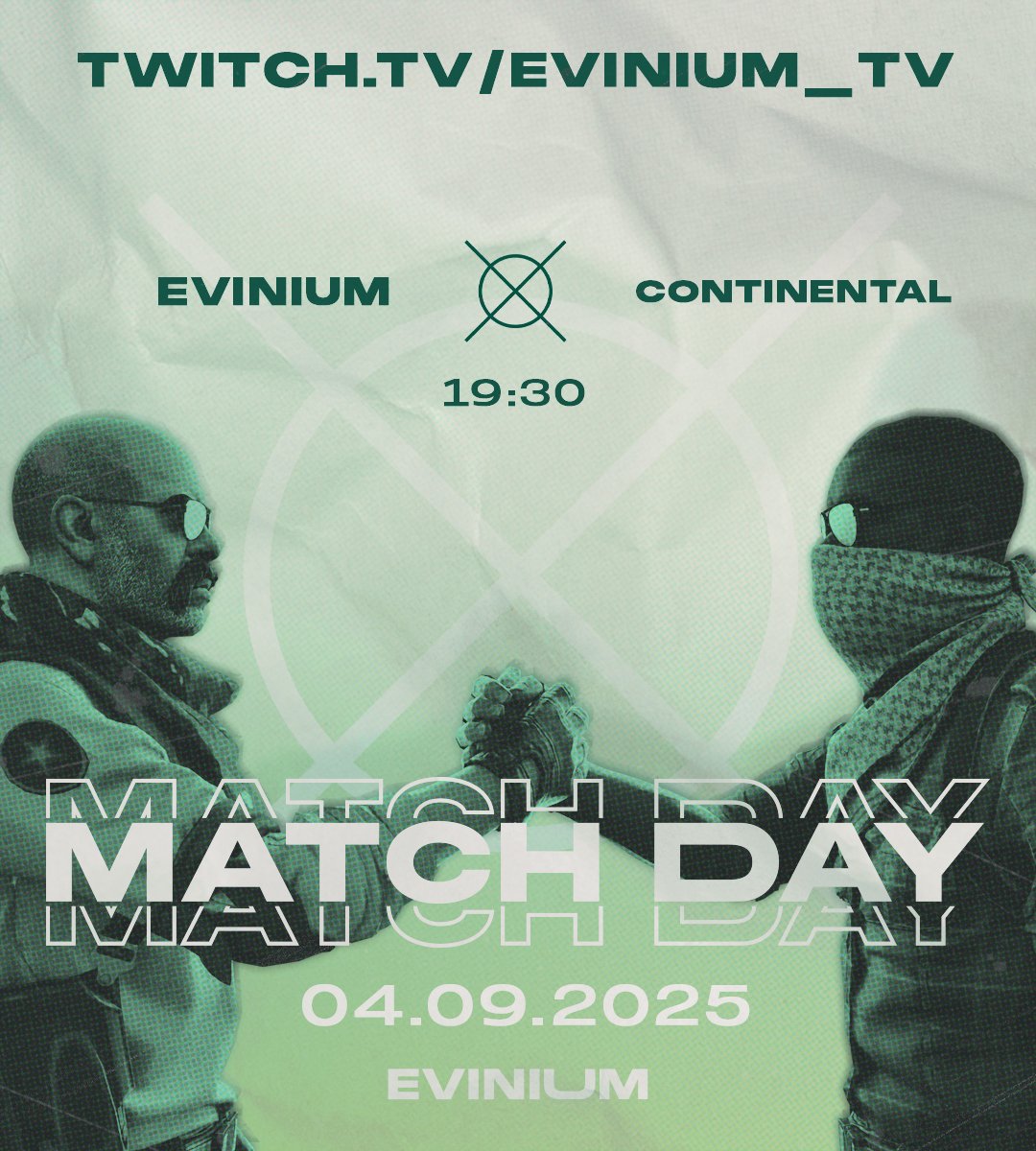 ⚔️eViniuM VS The Continental

🔥Match Day   

⏰19h30

🦎 twitch.tv/evinium_tv🦎

   #counterstrike #ESEA #Entry