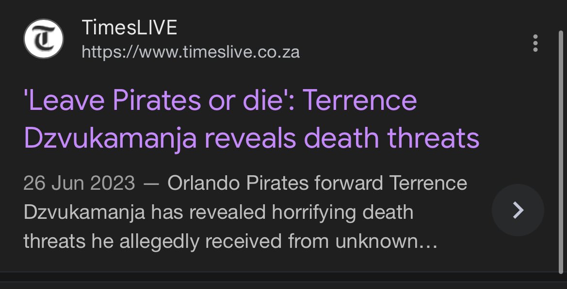 Bafo Pirates base is full of sick people…..

There was “ Ifa Ke “ from Monare after fans DMd him too….

Your fanbase is full of weirdos