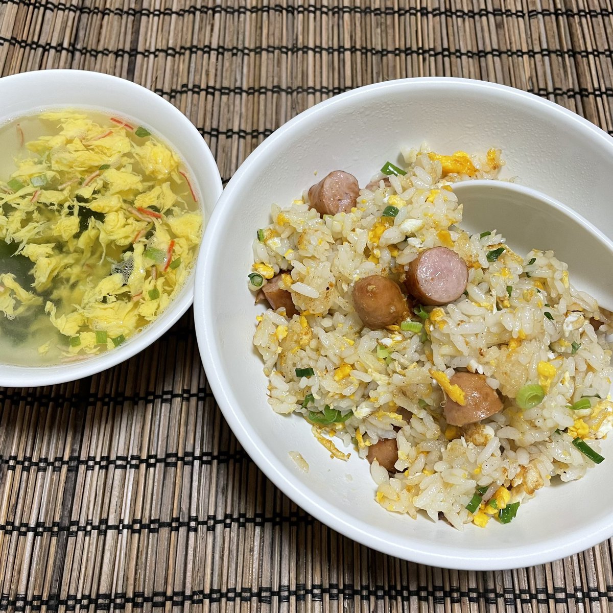 #3good 9/4 台風影響で少し気温が下がった木曜日

🎗在宅勤務日、来週報告会の資料を整理しておく🖊️

🎗️お昼はひさびさチャーハン制作

🎗️力の出るものを食べねば💪　てことで中華屋さんで唐揚げ〜