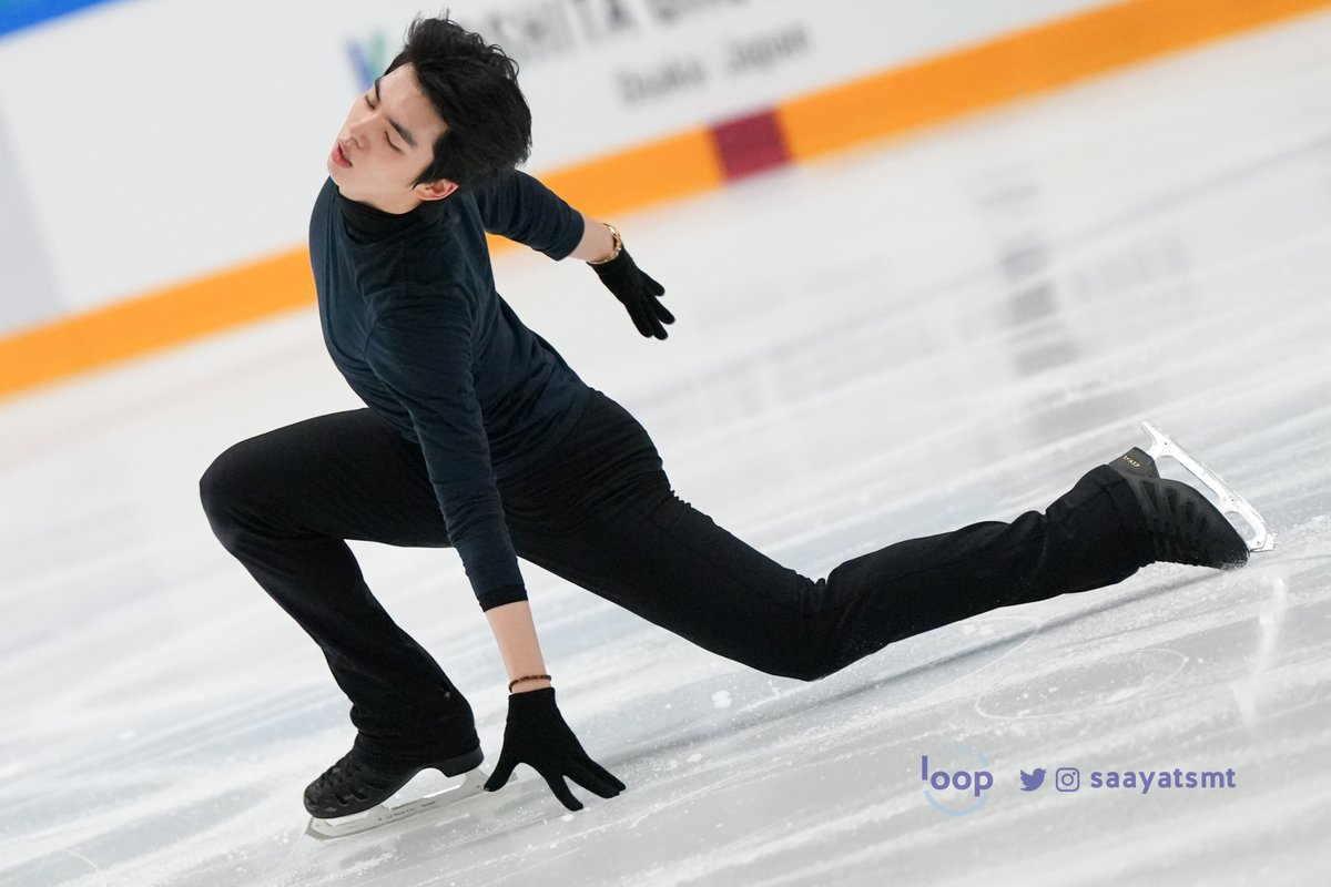 InTheLoPodcast's tweet image. #JunhwanCha 🇰🇷 runsthrough his Moulin Rouge free skate on the first day of practices at Kinoshita Group Cup! Many beautiful lines and a fabulous performance during his runthrough! ✨