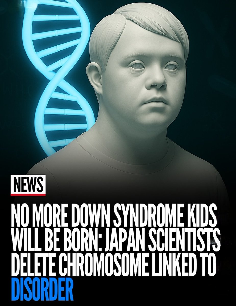 Японские учёные, используя технологию CRISPR, успешно удалили 21 хромосому, таким образом исключив у эмбриона появление синдрома Дауна. Благодаря этой технологии генетические заболевания окажутся в прошлом! 
Невероятно круто!
