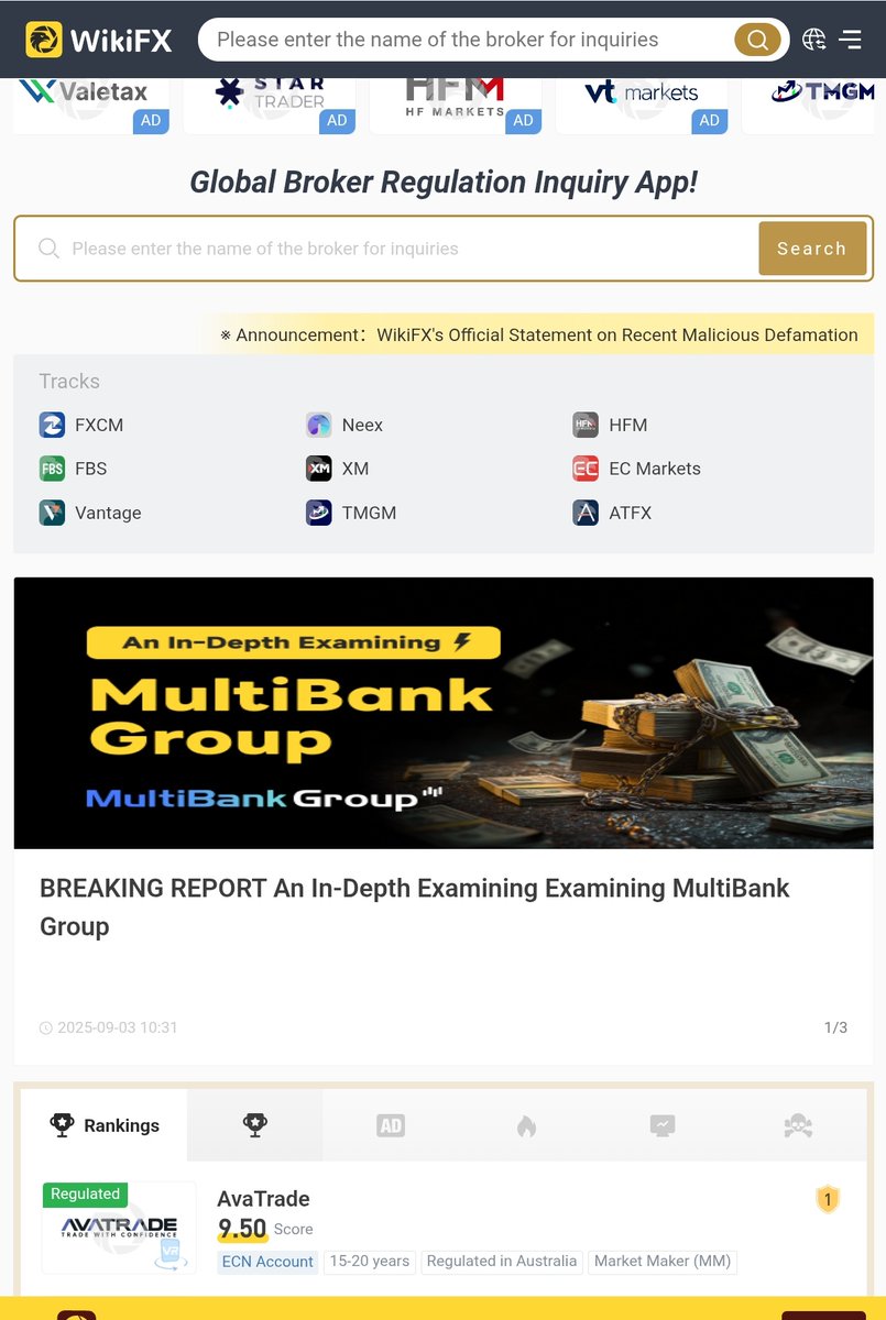 LUTHER (@lutherlms) on Twitter photo 🚨 Thinking of trying out a Forex broker but not sure if they’re safe?
Before you deposit a single dollar, do a quick check with WikiFX  (<a href="/WikiFXGlobal_/">WikiFX Global</a>)   📊   a global platform that reviews & verifies thousands of brokers worldwide.
✅ Check broker licenses
✅ Compare 🚨 Thinking of trying out a Forex broker but not sure if they’re safe?
Before you deposit a single dollar, do a quick check with WikiFX  (<a href="/WikiFXGlobal_/">WikiFX Global</a>)   📊   a global platform that reviews & verifies thousands of brokers worldwide.
✅ Check broker licenses
✅ Compare