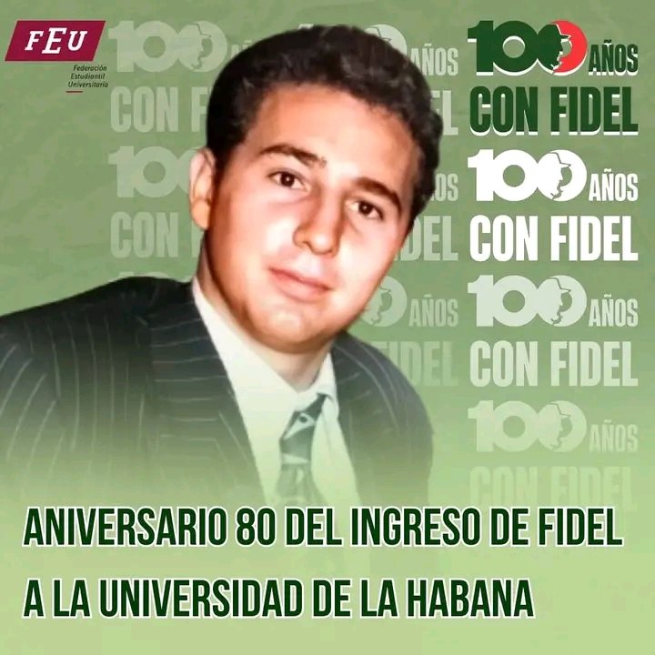 Se realiza matutino especial en la UCM_SC en conmemoración al 80 aniversario de la llegada de Fidel a la Universidad de la Habana
#UCM_SC 
#FETS