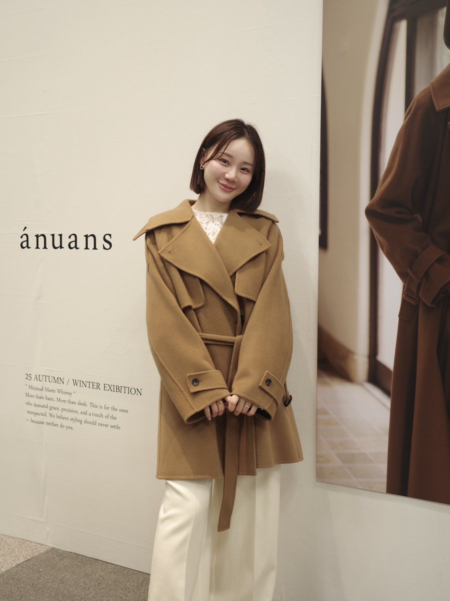 anuans awの展示会💐ウールトレンチコートが圧倒的に形が綺麗で購入