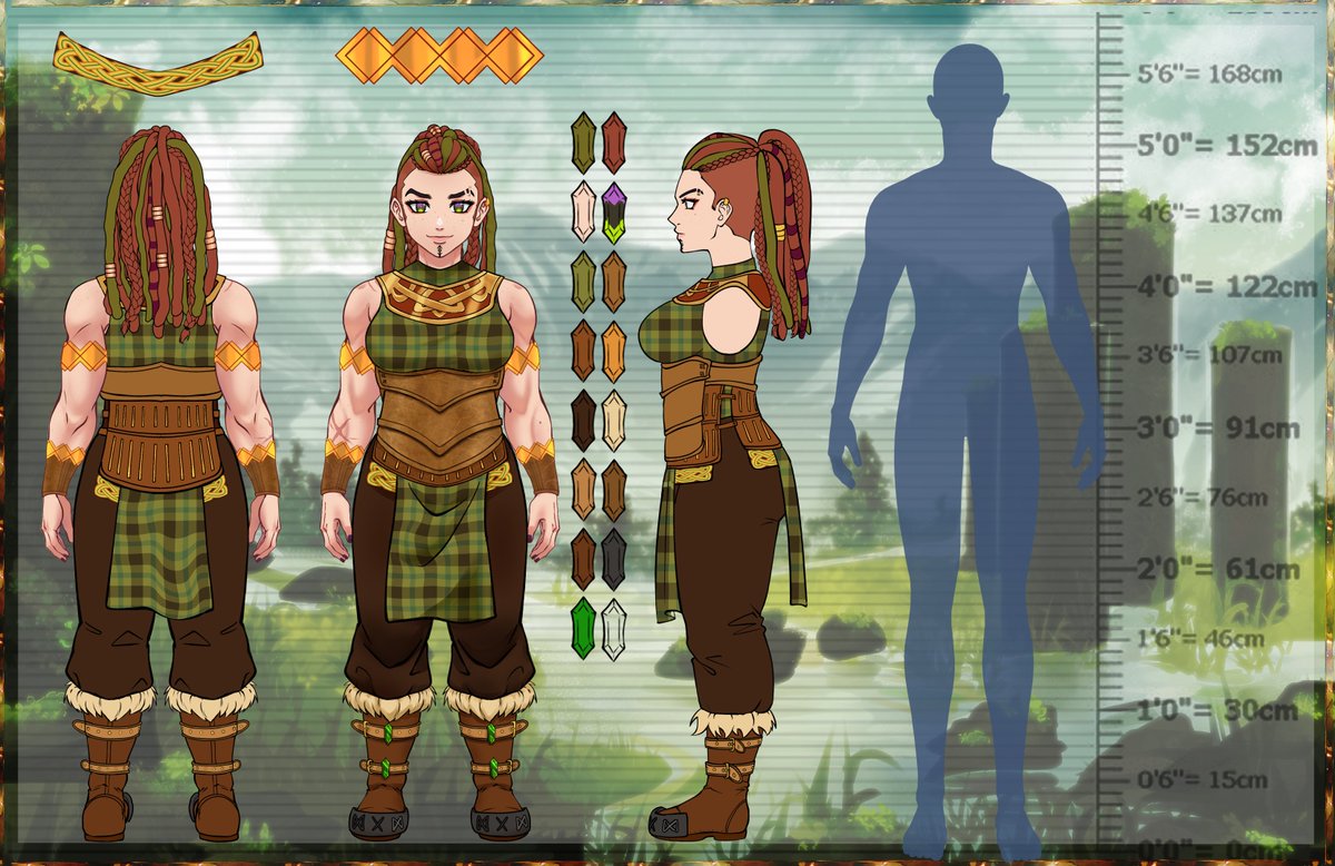 <a href="/artblock02/">Artblock02/Artie</a> COOKED on this ref sheet! This sheet is for my OG design as well as provides a great size/proportion comparison for what a Hill dwarf is compared to a regular human!