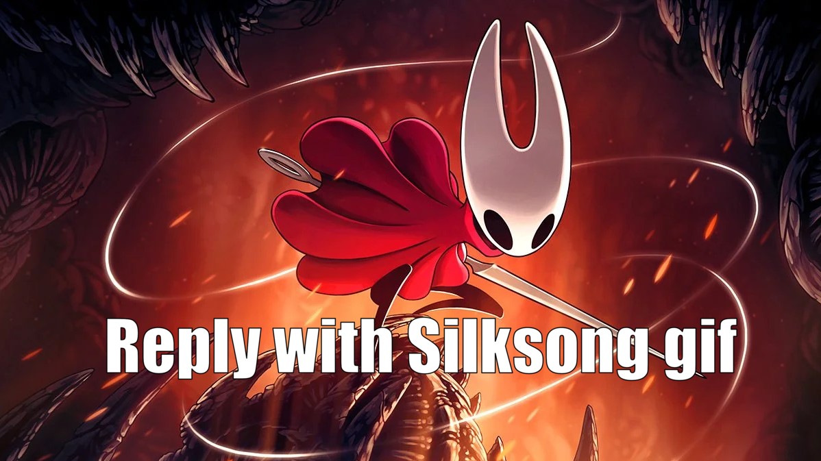 DEGMods's tweet image. I realized just now that I received 3 keys for Silksong because of backing Hollow Knight in the past.

Used one for myself and sent one to a friend. There's one left to have fun with (maybe regret).

The game is releasing in less than 2 hours. Reply with a Silksong gif. I'll DM…