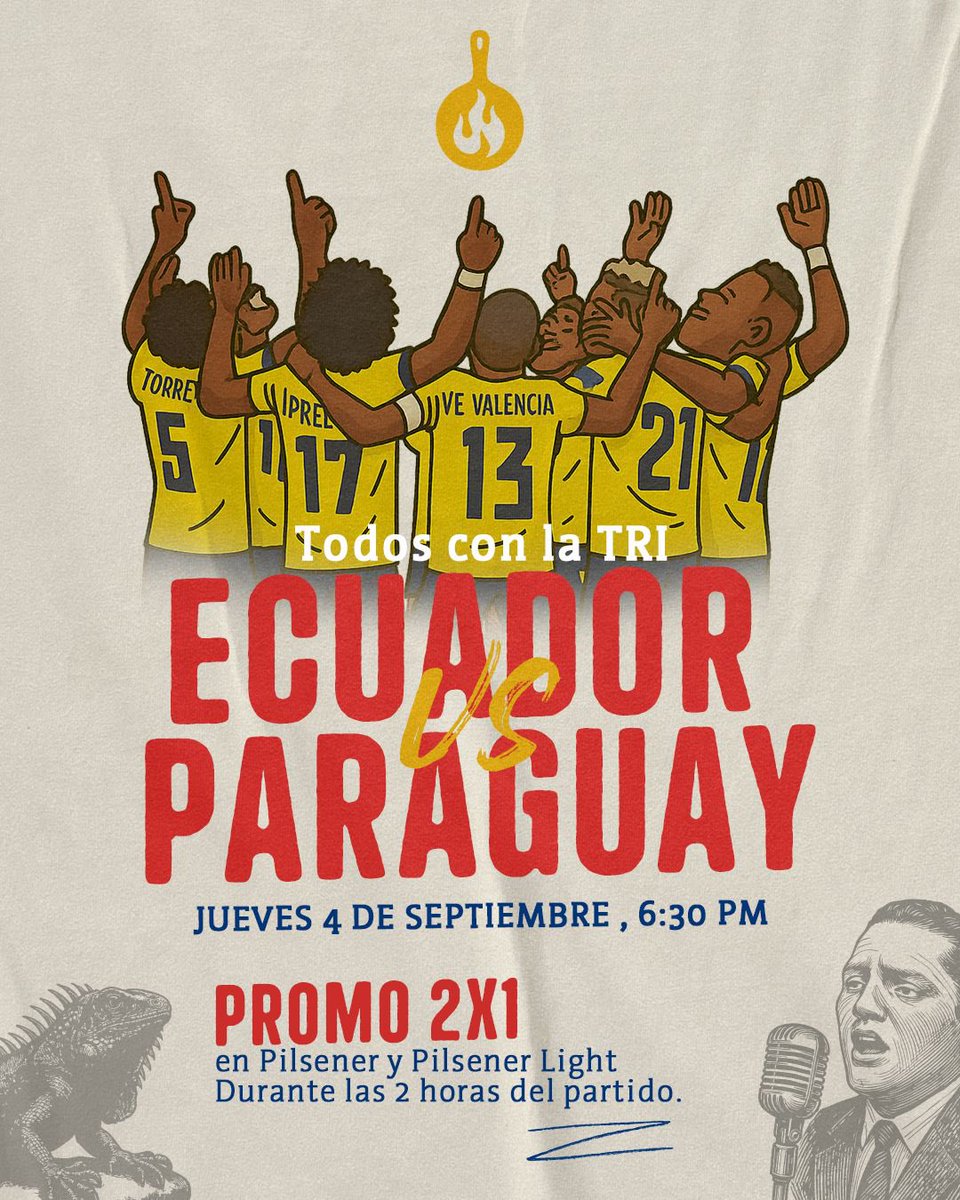 Hoy tenemos una cita con la tri.
Ven a celebrar los goles con nuestro happy hour y promo especial de 2x1 de pilsener 🍺