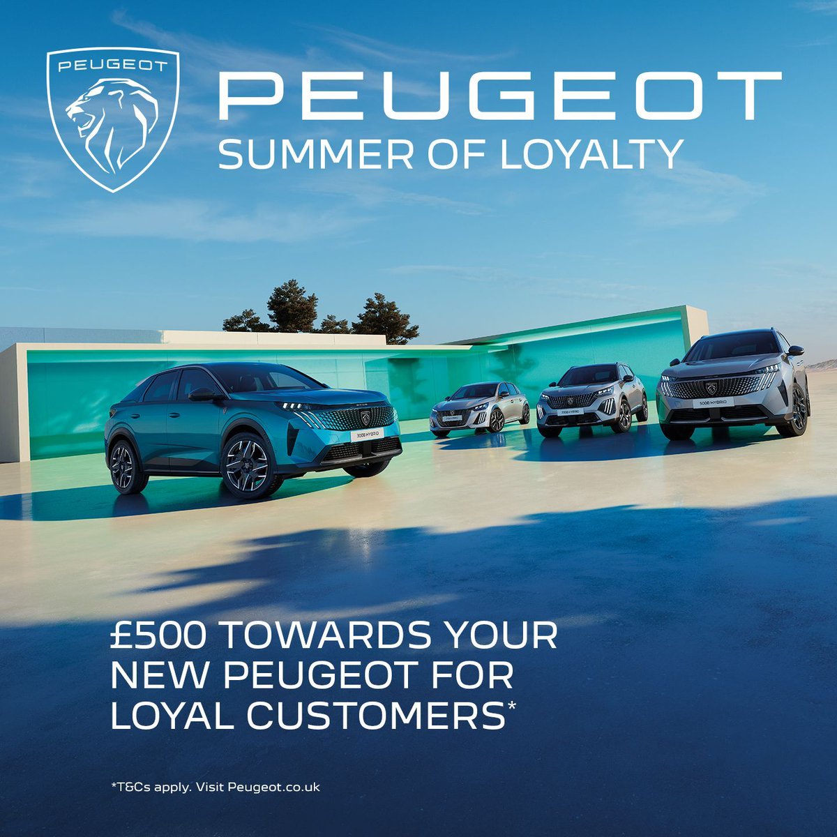 From 18th Aug to 15th Sept, Griffin Mill are bringing you an unmissable opportunity to save on your next #Peugeot!

For this exclusive event, you’ll enjoy a £500 bonus* when you order a new 208, 2008, 3008 or 5008 🚙 

Get in touch with our friendly team today 🩵 

*T&amp;C's apply