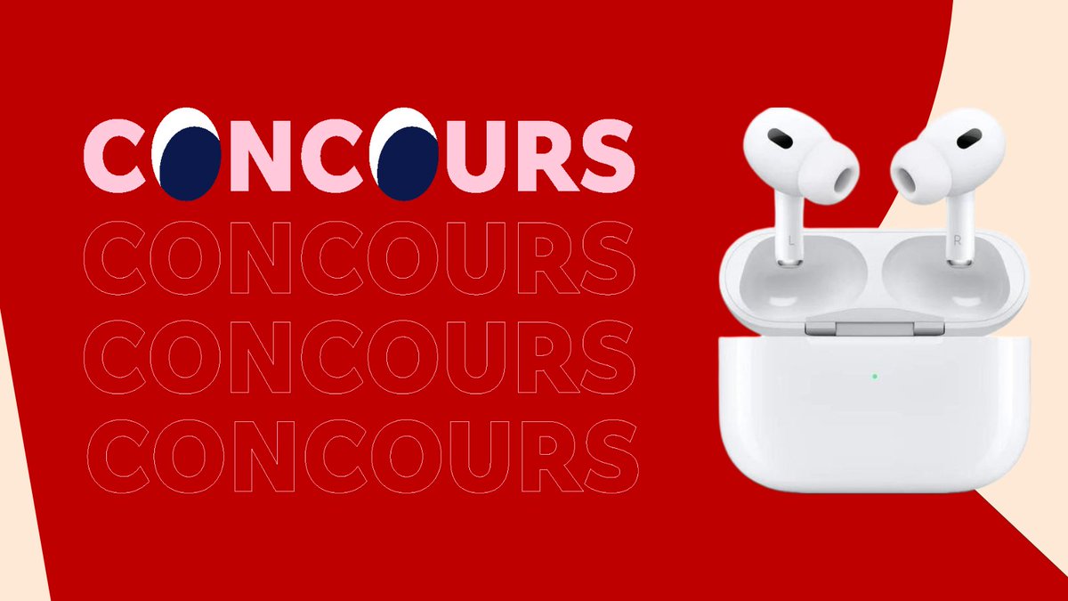 Rakuten France (@rakutenfrance) on Twitter photo Concours de rentrée !
Tente de gagner les AirPods Pro 2 ! 🎧
👉 ow.ly/8YIl50WR9cv
Direction l'école/le travail avec ta meilleure musique 🎶
Pour participer :
- RT ce post + follow <a href="/RakutenFrance/">Rakuten France</a>
- Dis-nous le premier morceau que tu écouterais avec tes nouveaux AirPods Concours de rentrée !
Tente de gagner les AirPods Pro 2 ! 🎧
👉 ow.ly/8YIl50WR9cv
Direction l'école/le travail avec ta meilleure musique 🎶
Pour participer :
- RT ce post + follow <a href="/RakutenFrance/">Rakuten France</a>
- Dis-nous le premier morceau que tu écouterais avec tes nouveaux AirPods