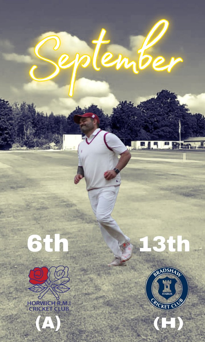 20 games into the 2025 season and it all comes down to the last 2 games!

6th September - <a href="/HORWICHRMI/">Horwich RMI Cricket</a> (A)
13th September - <a href="/BradshawCricket/">Bradshaw CC</a> (H)

We currently sit 3rd 2 points behind the promotion places! 

Both games start 12pm! 

Get behind the lads 🏏🏏🏏