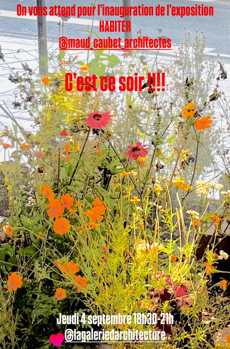 On vous attend ce soir jeudi 4 septembre pour l’inauguration de l’exposition 
•
HABITER - Maud Caubet Architectes !
•
18h30-21h
11 rue des blancs manteaux
75004 Paris
•
<a href="/lagaleriedarchi/">la galerie d’architecture</a> 
<a href="/MaudCaubet/">MaudCaubet</a> 
<a href="/ParisDesignWeek/">Paris Design Week</a>