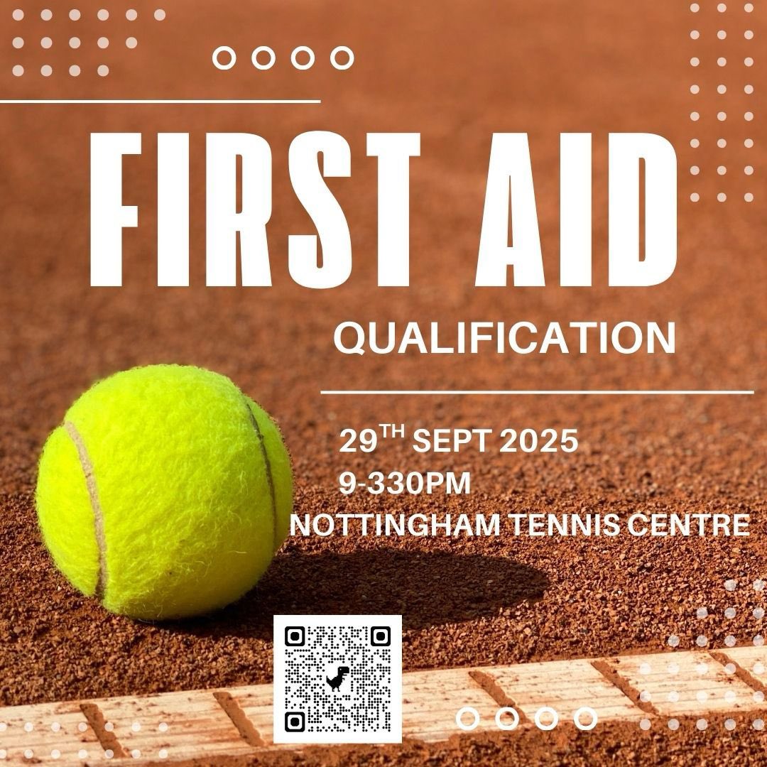 Need a first aid qualification? 

Monday 29th Sept at Nottingham Tennis Centre.

You can book here: thecoachlab.corsizio.com/event/67e55b66…